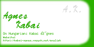 agnes kabai business card